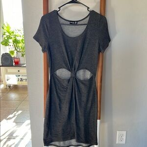 Gray Cut-Out Dress